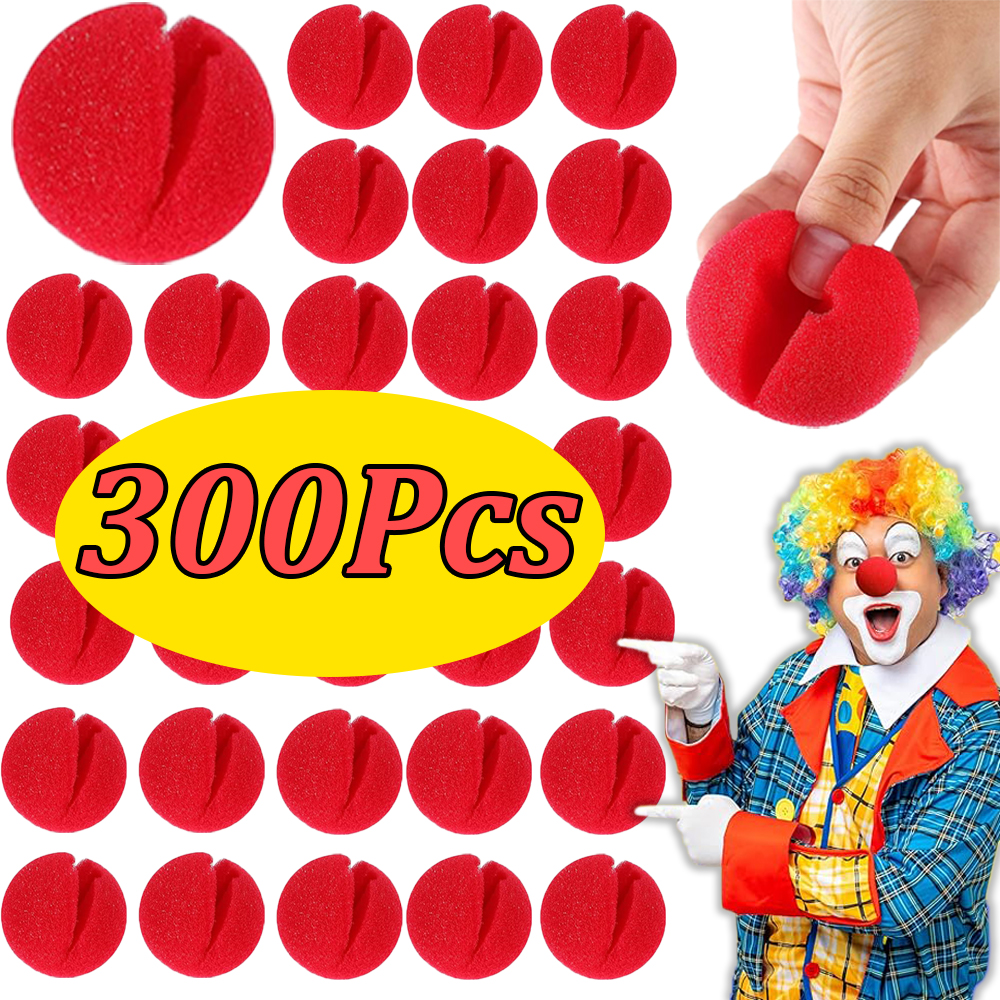 Cosplay Prop Foam - 300Pcs -1 Red Funny Clown Nose