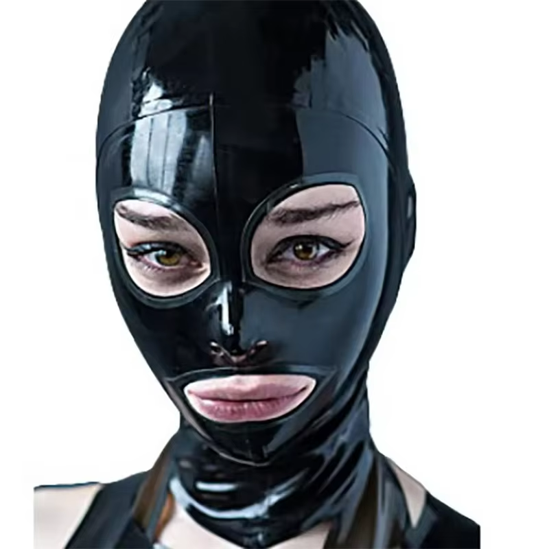 Cosplay Prop Paint - Latex Hood Mask Back Zipper Open