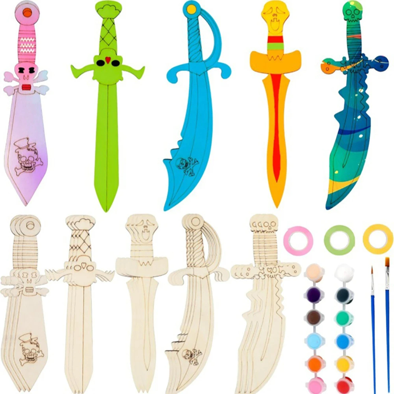 Wooden DIY Drawing Pirate Wood – Cosplay Prop Paint recenzja i cena