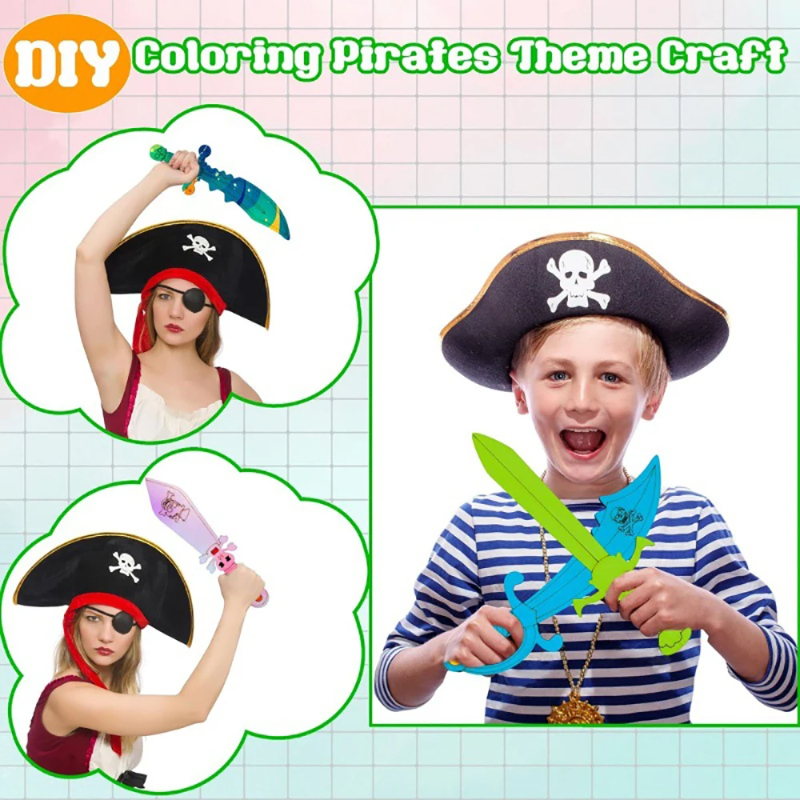 16pcs Kids Wooden Pirate Theme – Cosplay Prop Paint recenzja i cena