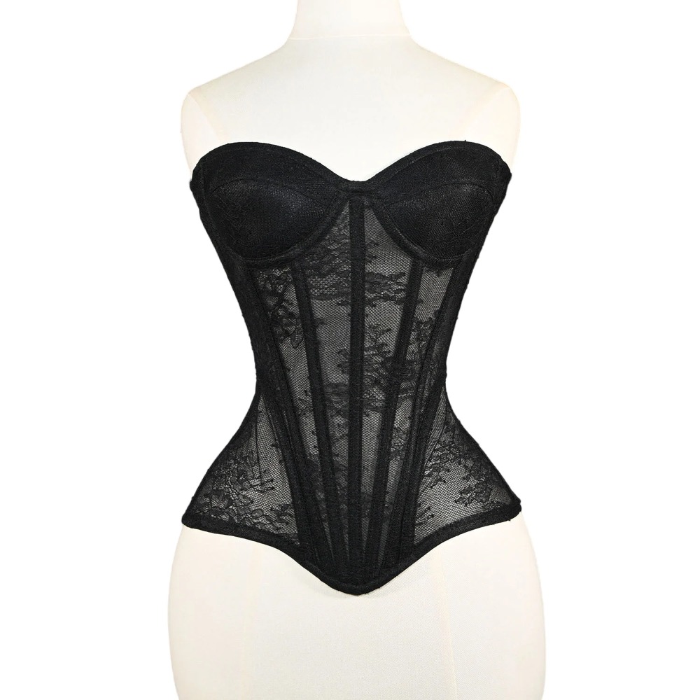 Women Mesh Corset Busiter Over – Boning Corset Steel recenzja i cena