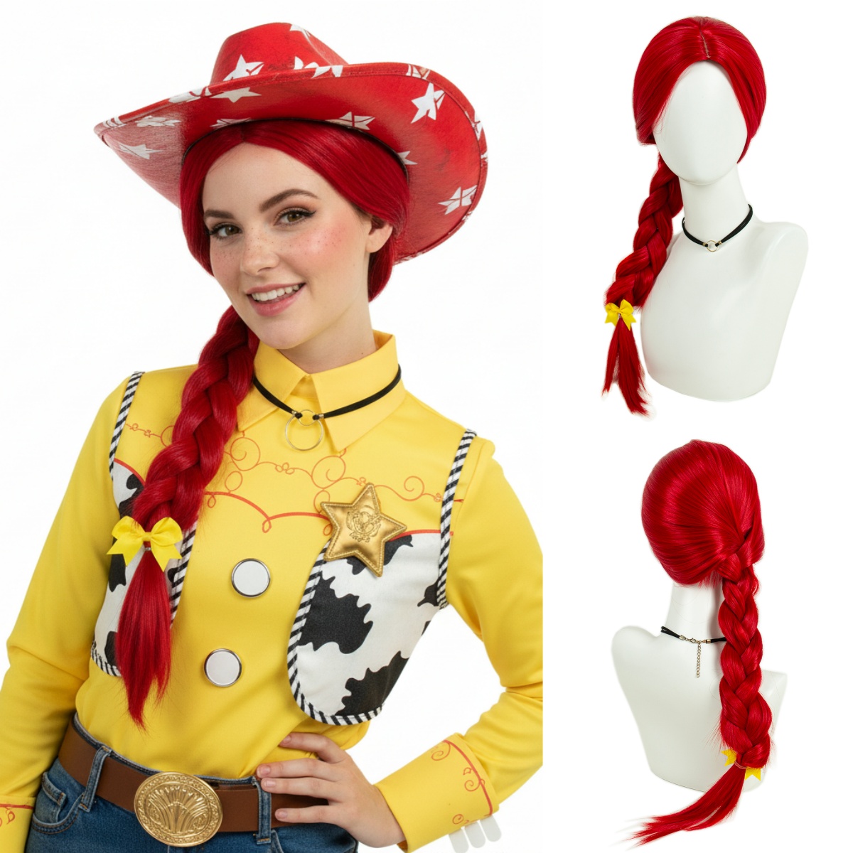 REEWES Jessie Cosplay Wig Red  – Cosplay Prop Bow recenzja i cena