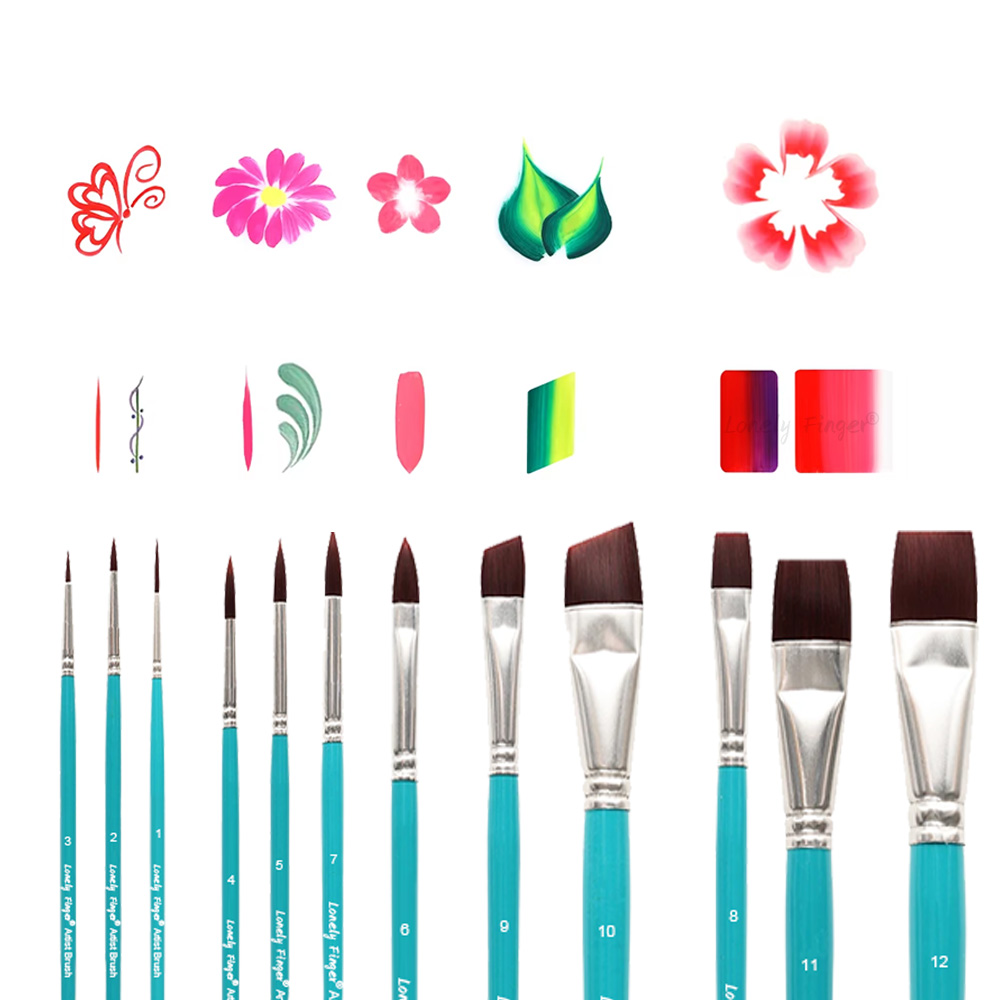 Face Paint Brushes, 12/24PCS A – Cosplay Prop Paint recenzja i cena