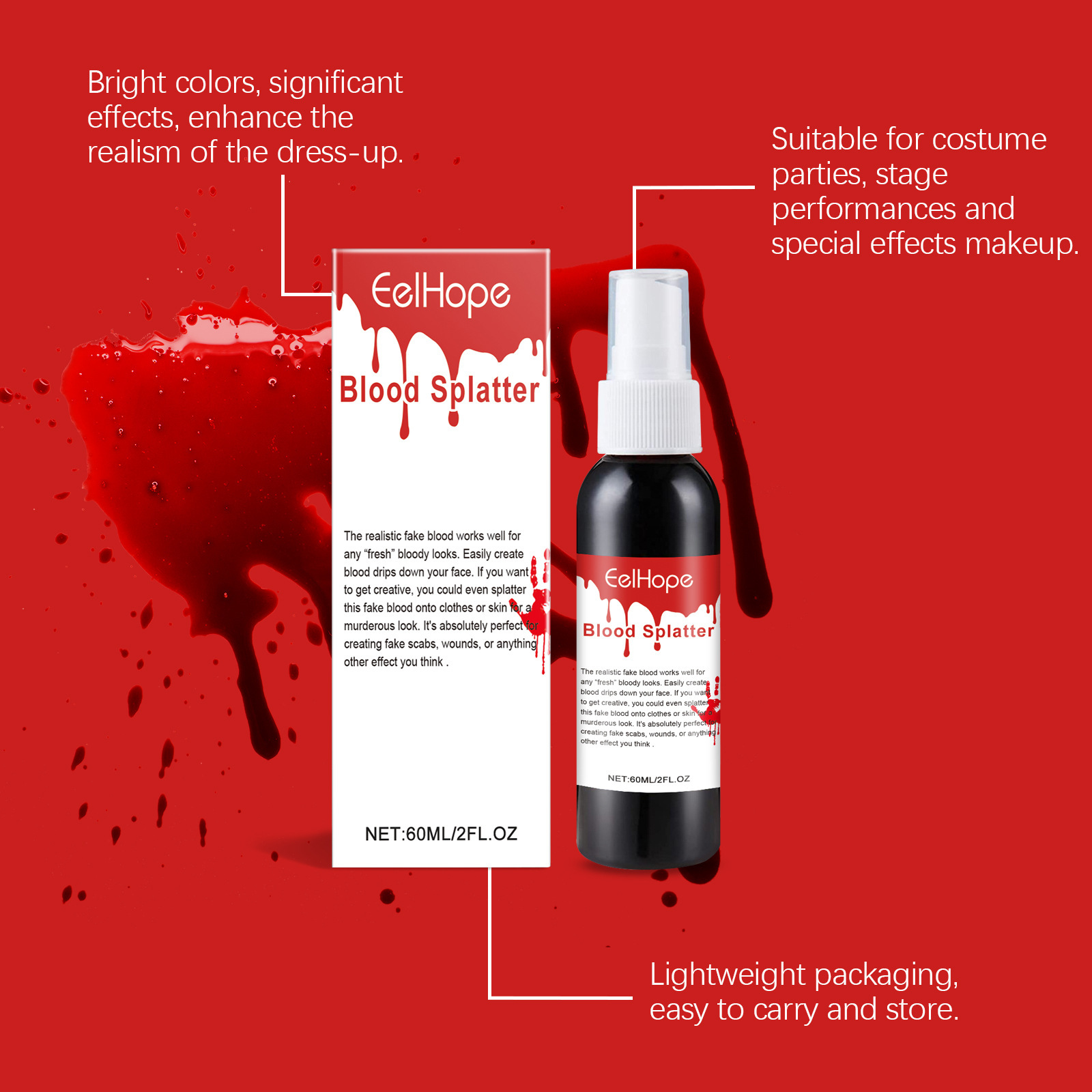 Halloween Emulation Fake Blood – Cosplay Prop Paint recenzja i cena