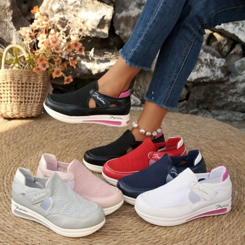 Women Platform Slip on Sneaker – Velcro Hook Loop recenzja i cena