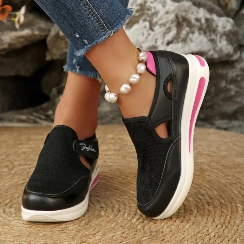 Women Platform Slip on Sneaker – Velcro Hook Loop recenzja i cena