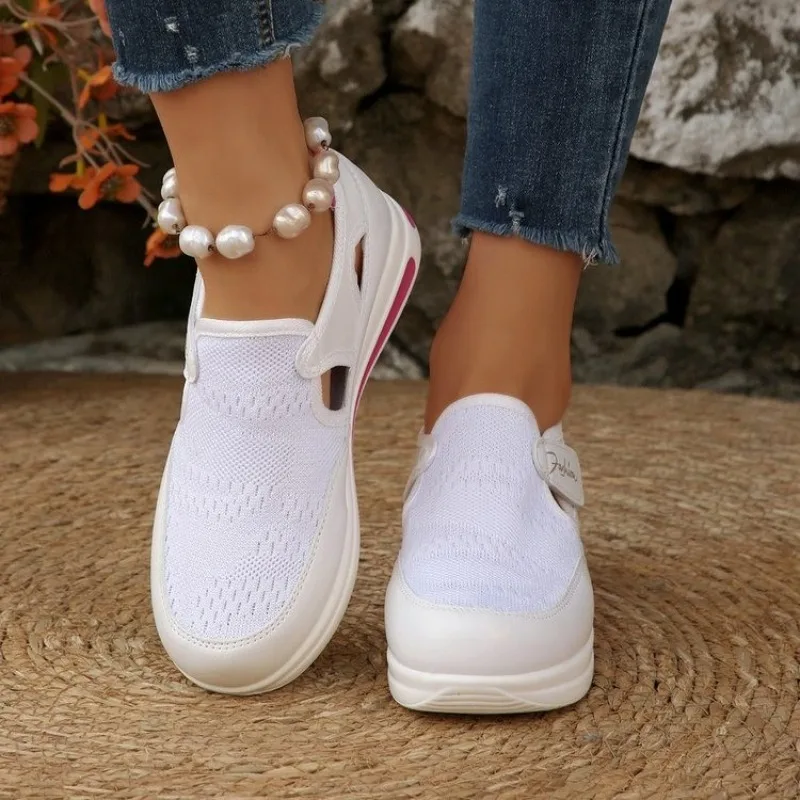 Women Platform Slip on Sneaker – Velcro Hook Loop recenzja i cena