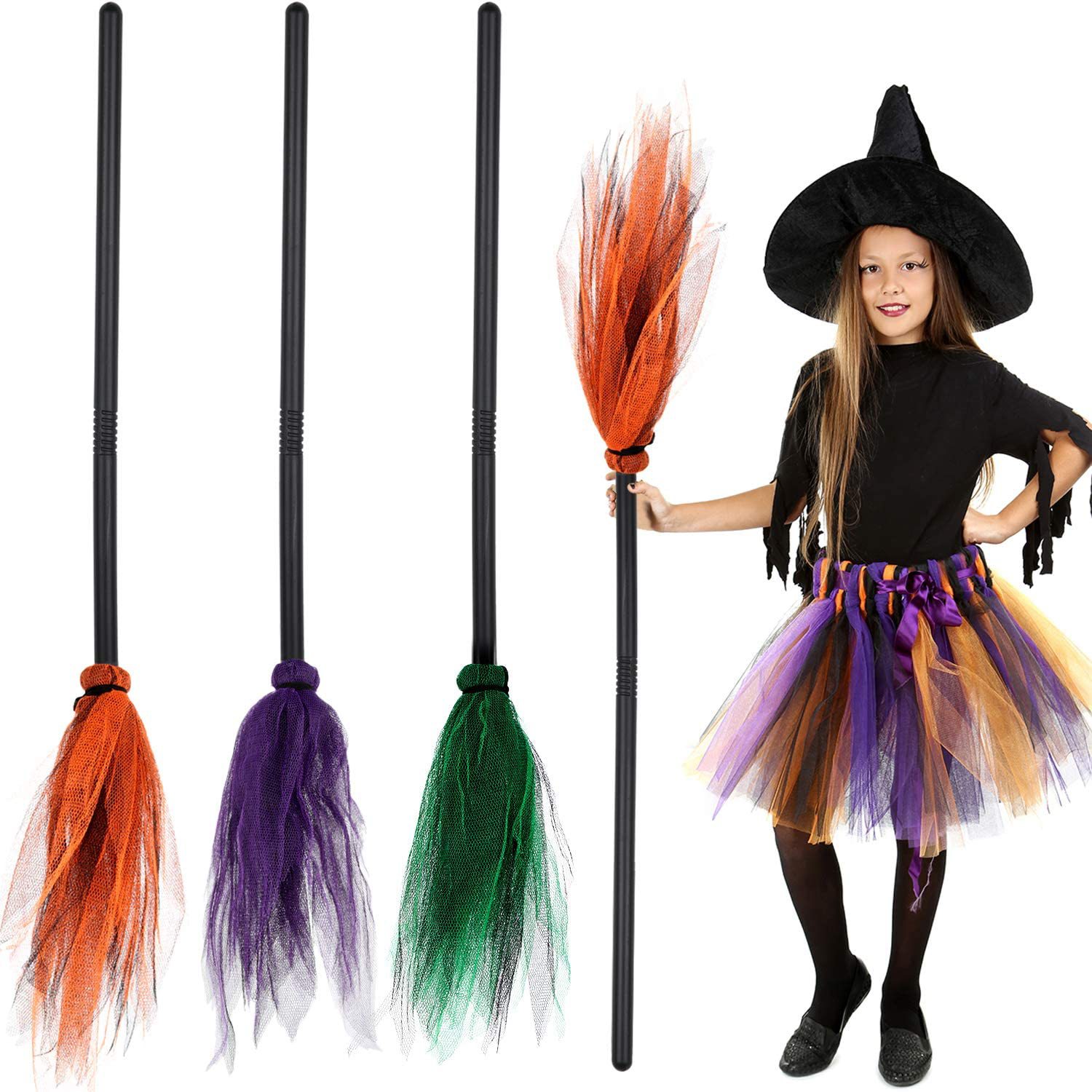 Halloween LED Witch Broom, Det – Detachable Cosplay Prop recenzja i cena