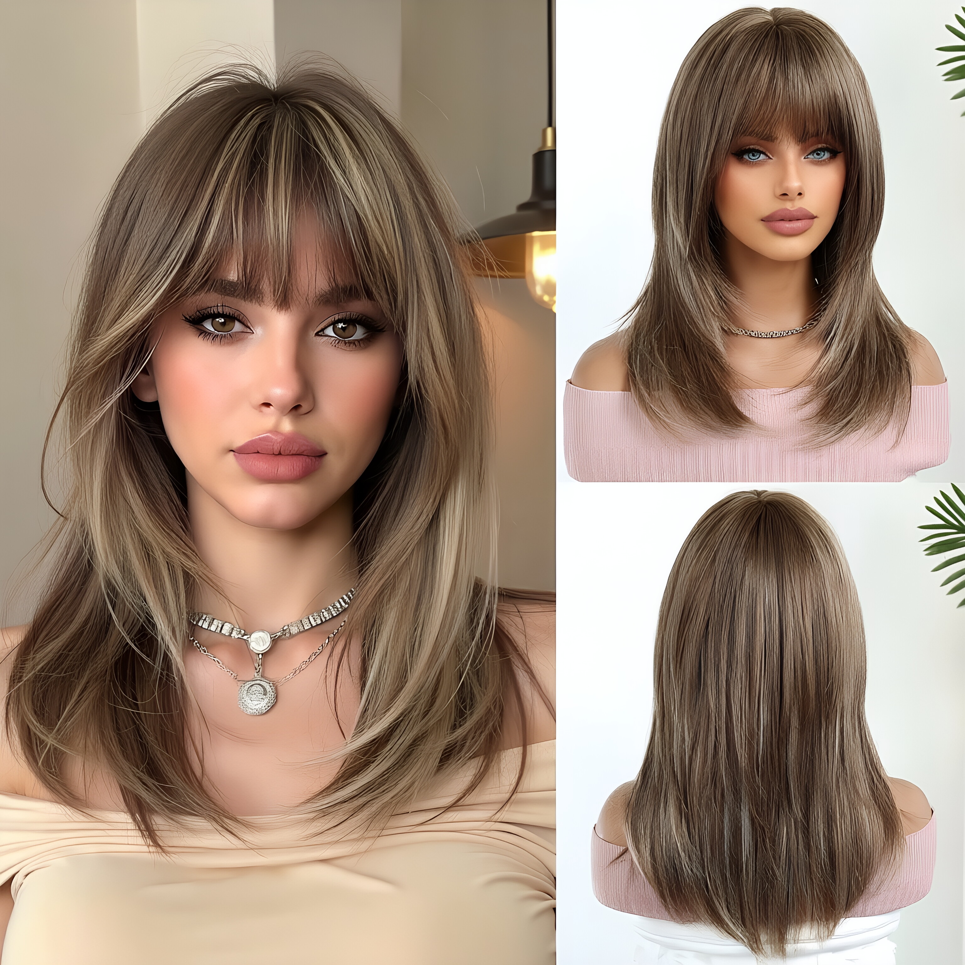 Daily light brown wig, headban – Wig Fiber Net recenzja i cena