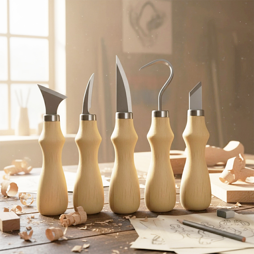 5pc Wood Carving Tools Set Oak – Craft Knife Set recenzja i cena