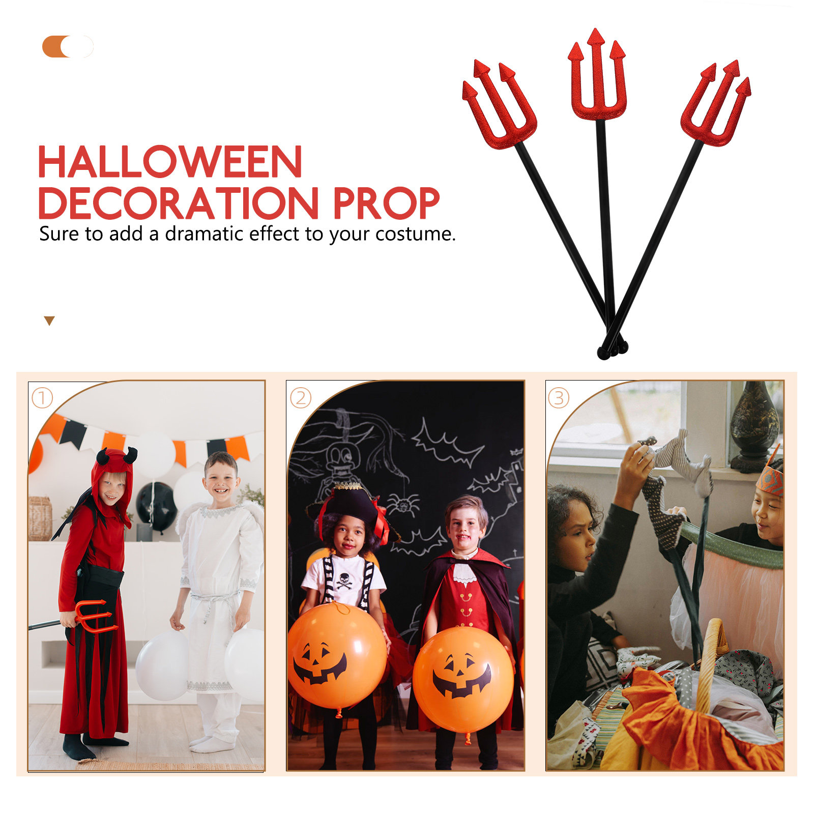 3Pcs Devil Cosplay Pitch Fork  – Detachable Cosplay Prop recenzja i cena