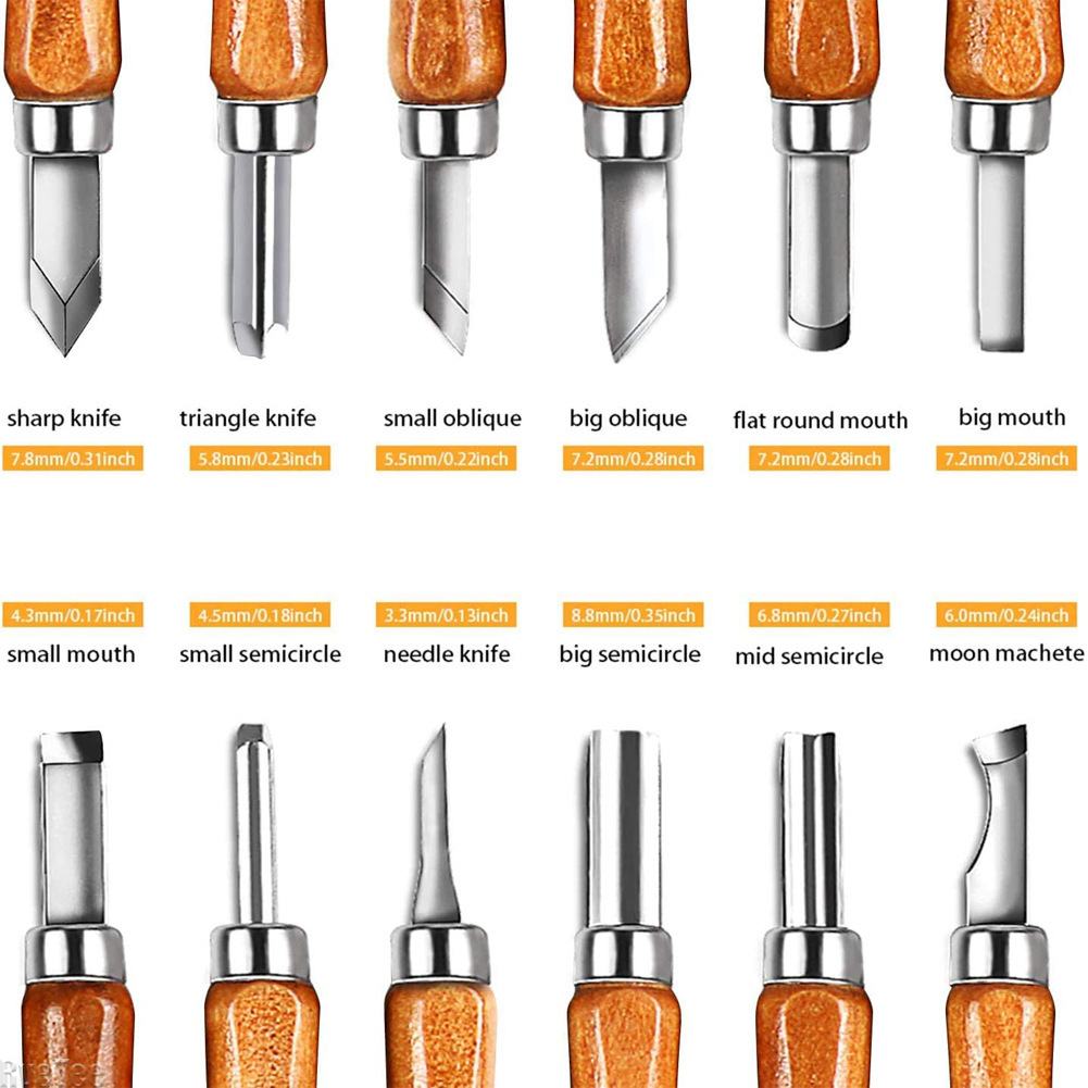 12Pcs SK2 Woodworking Carving  – Craft Knife Set recenzja i cena