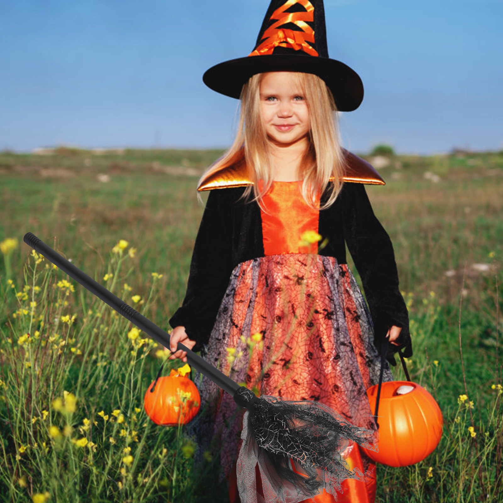 Halloween Witch Broom Prop Lig – Detachable Cosplay Prop recenzja i cena